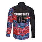Custom Knights Long Sleeve Button Shirt Warrior Mascot With Aboriginal Indigenous