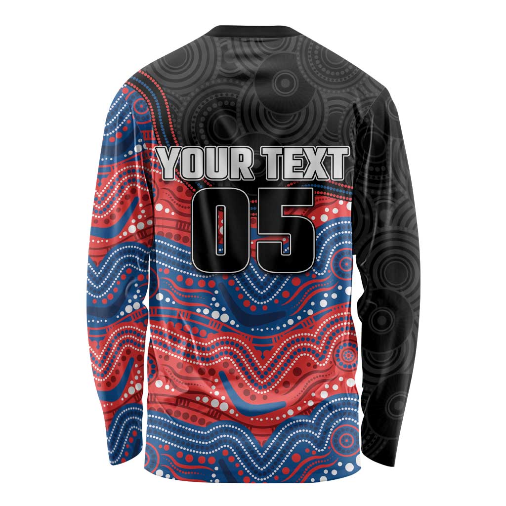 Custom Knights Long Sleeve Shirt Warrior Mascot With Aboriginal Indigenous