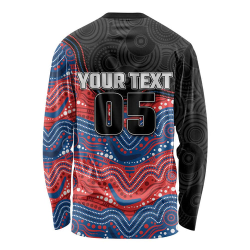 Custom Knights Long Sleeve Shirt Warrior Mascot With Aboriginal Indigenous