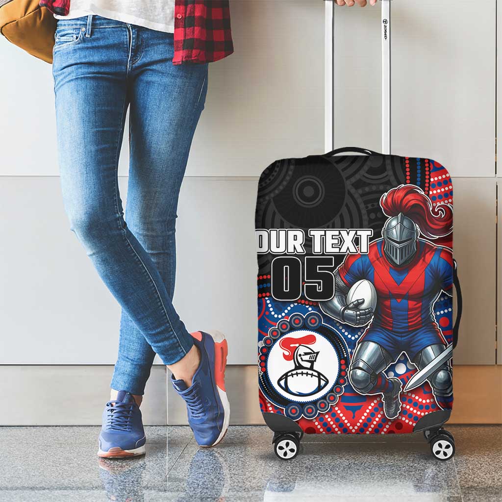 Custom Knights Luggage Cover Warrior Mascot With Aboriginal Indigenous