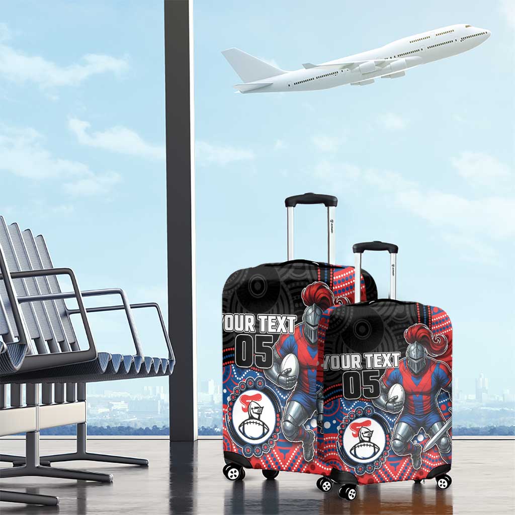 Custom Knights Luggage Cover Warrior Mascot With Aboriginal Indigenous