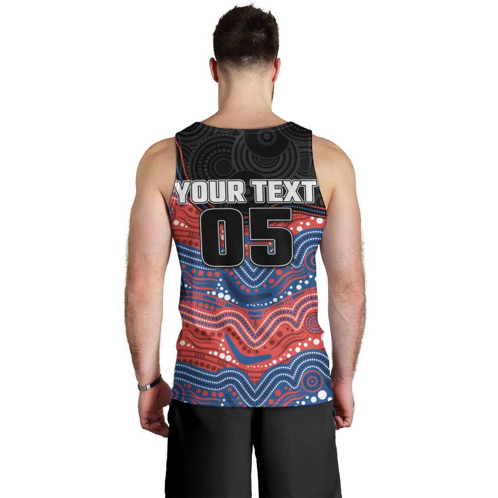 Custom Knights Men Tank Top Warrior Mascot With Aboriginal Indigenous