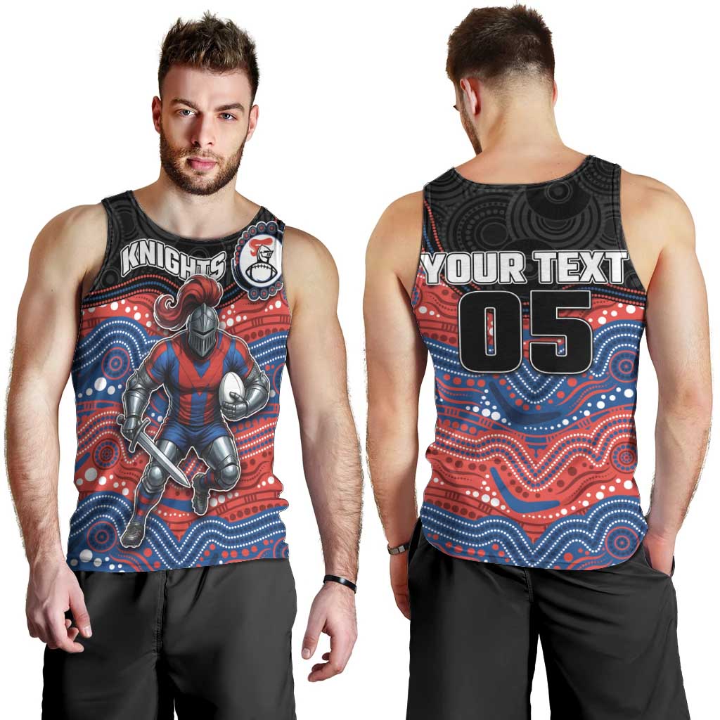 Custom Knights Men Tank Top Warrior Mascot With Aboriginal Indigenous