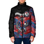 Custom Knights Padded Jacket Warrior Mascot With Aboriginal Indigenous