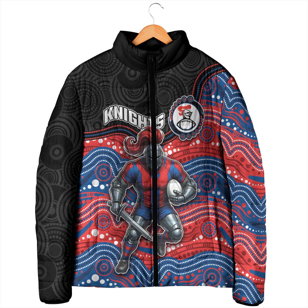 Custom Knights Padded Jacket Warrior Mascot With Aboriginal Indigenous