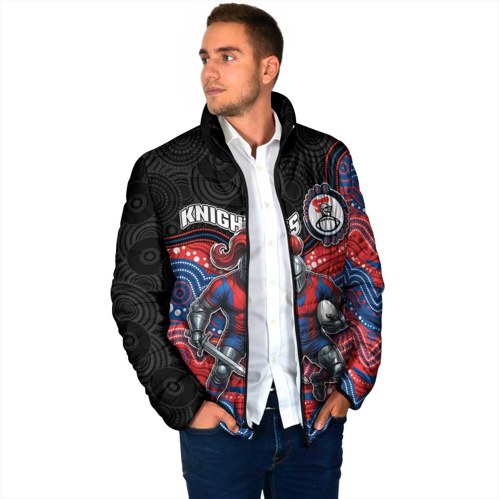 Custom Knights Padded Jacket Warrior Mascot With Aboriginal Indigenous