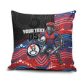Custom Knights Pillow Cover Warrior Mascot With Aboriginal Indigenous