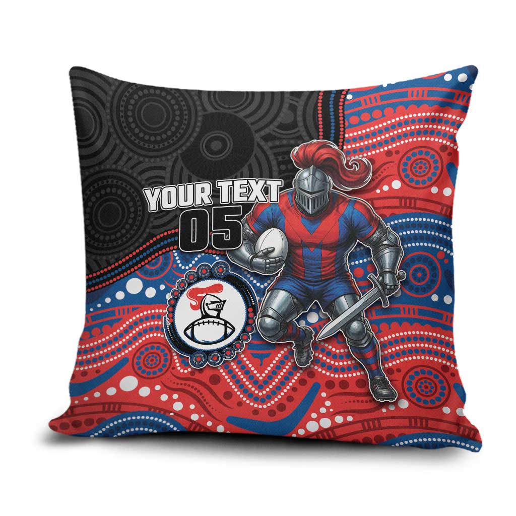 Custom Knights Pillow Cover Warrior Mascot With Aboriginal Indigenous