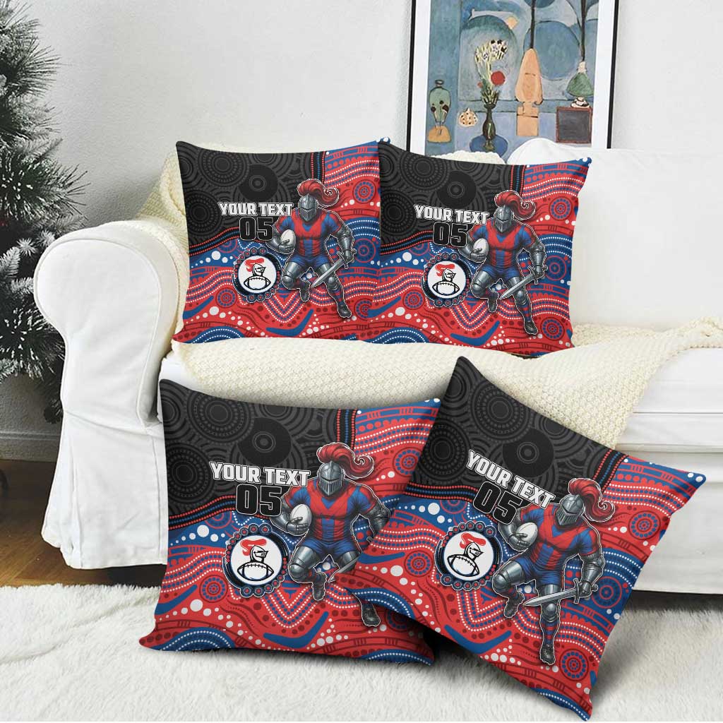 Custom Knights Pillow Cover Warrior Mascot With Aboriginal Indigenous