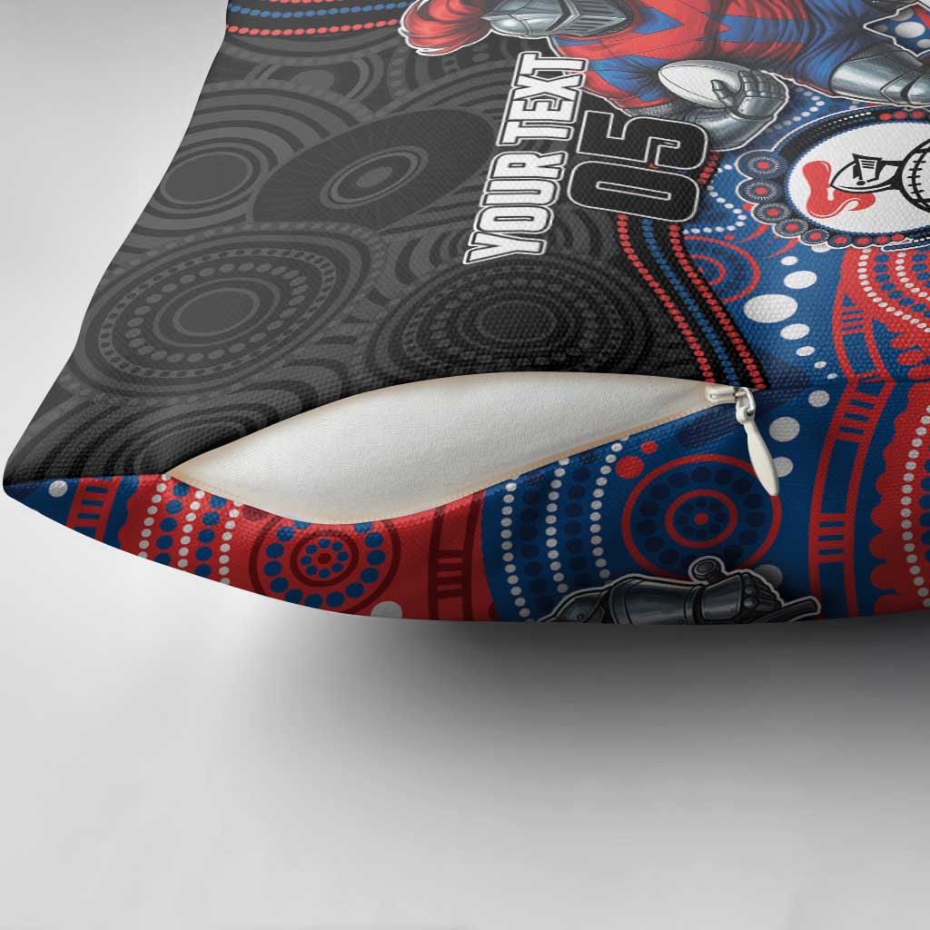 Custom Knights Pillow Cover Warrior Mascot With Aboriginal Indigenous
