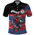 Custom Knights Polo Shirt Warrior Mascot With Aboriginal Indigenous