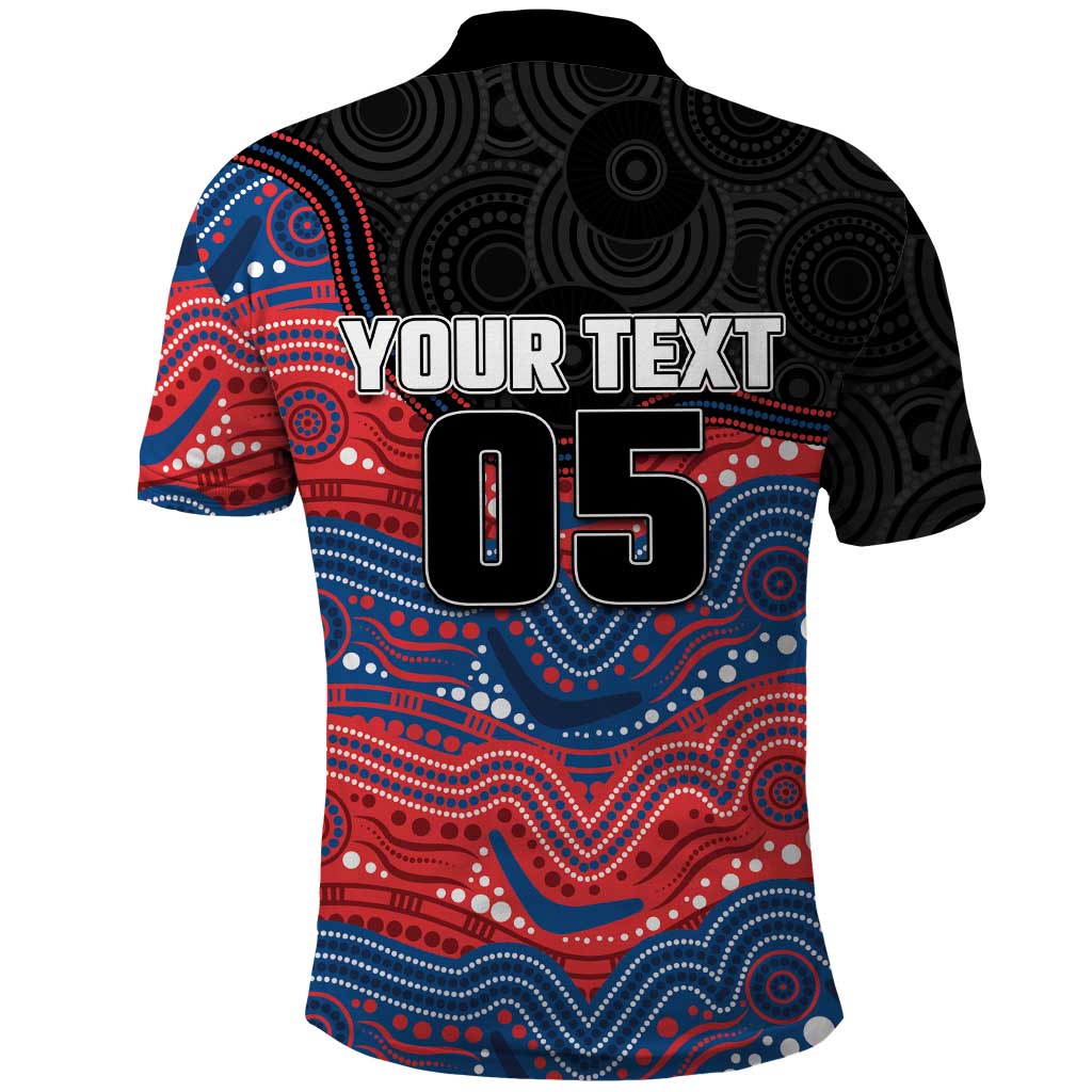 Custom Knights Polo Shirt Warrior Mascot With Aboriginal Indigenous