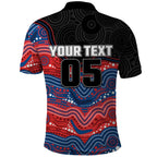 Custom Knights Polo Shirt Warrior Mascot With Aboriginal Indigenous