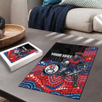 Custom Knights Puzzle Warrior Mascot With Aboriginal Indigenous