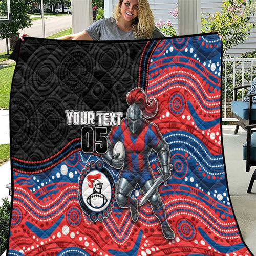 Custom Knights Quilt Warrior Mascot With Aboriginal Indigenous