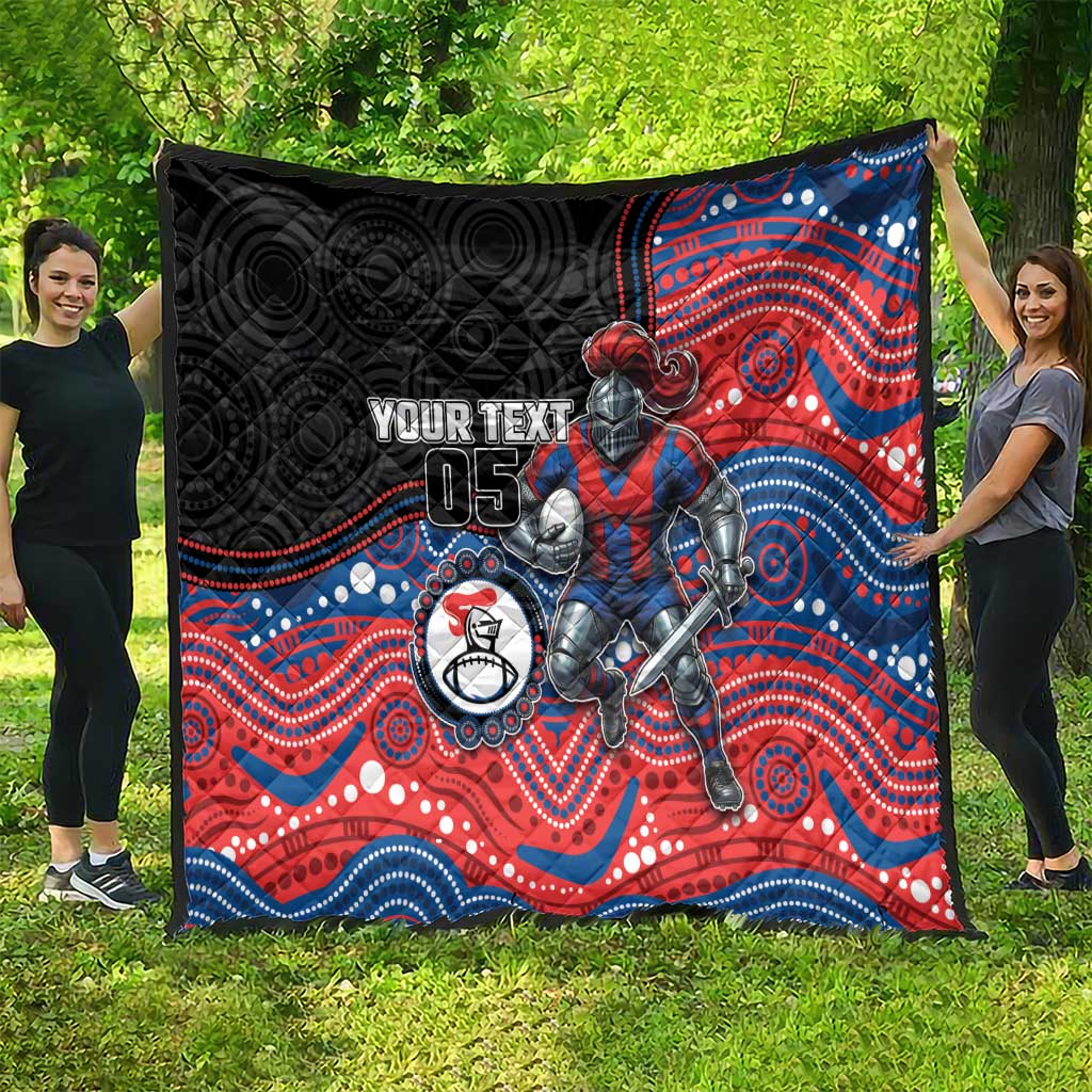 Custom Knights Quilt Warrior Mascot With Aboriginal Indigenous