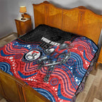 Custom Knights Quilt Warrior Mascot With Aboriginal Indigenous