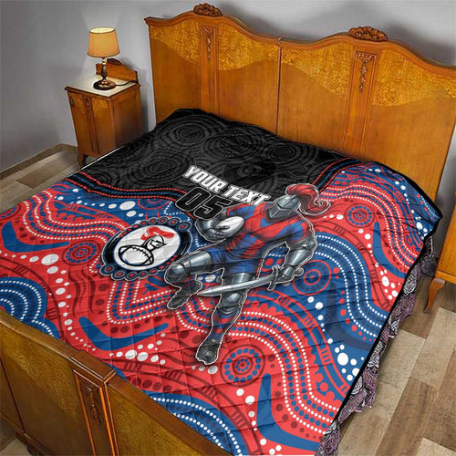 Custom Knights Quilt Warrior Mascot With Aboriginal Indigenous