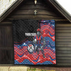 Custom Knights Quilt Warrior Mascot With Aboriginal Indigenous