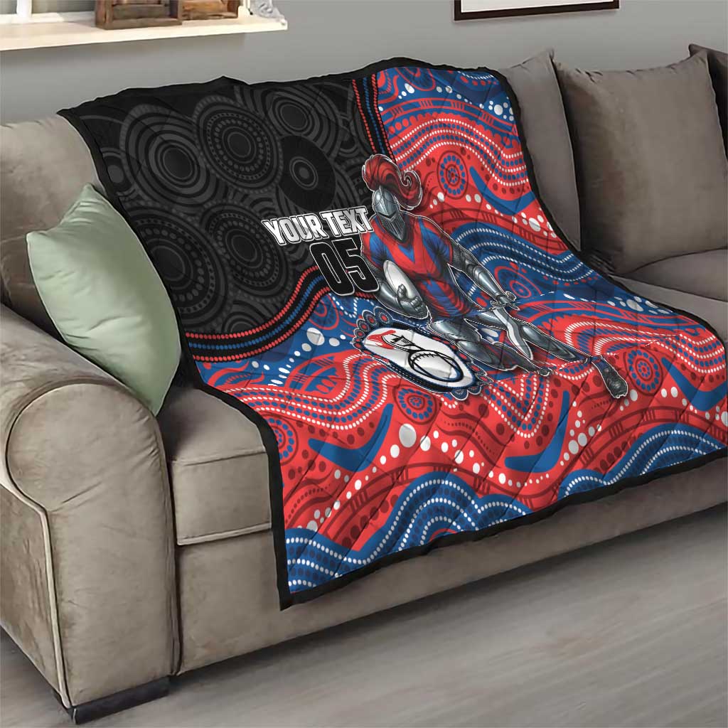 Custom Knights Quilt Warrior Mascot With Aboriginal Indigenous