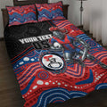 Custom Knights Quilt Bed Set Warrior Mascot With Aboriginal Indigenous