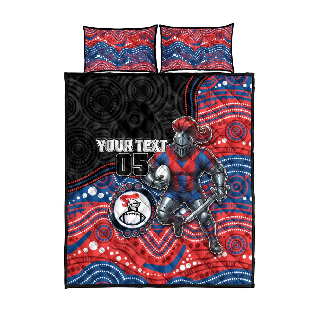 Custom Knights Quilt Bed Set Warrior Mascot With Aboriginal Indigenous