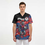 Custom Knights Scrub Top Warrior Mascot With Aboriginal Indigenous