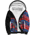 Custom Knights Sherpa Hoodie Warrior Mascot With Aboriginal Indigenous