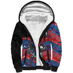 Custom Knights Sherpa Hoodie Warrior Mascot With Aboriginal Indigenous