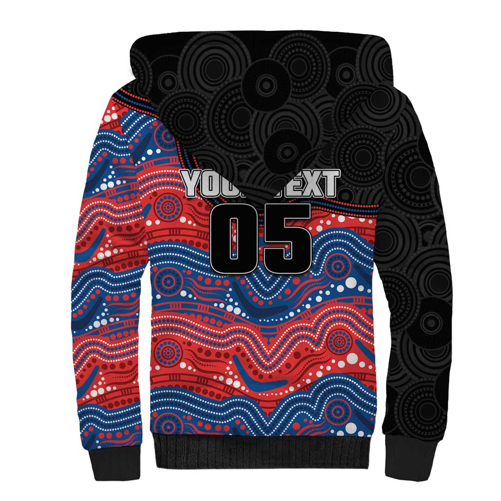 Custom Knights Sherpa Hoodie Warrior Mascot With Aboriginal Indigenous