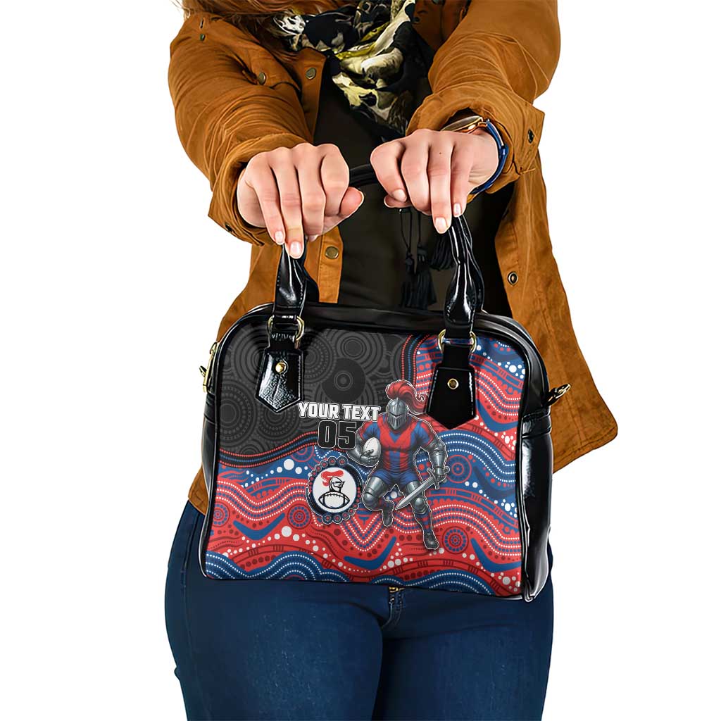 Custom Knights Shoulder Handbag Warrior Mascot With Aboriginal Indigenous