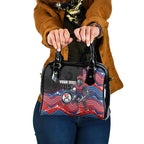 Custom Knights Shoulder Handbag Warrior Mascot With Aboriginal Indigenous