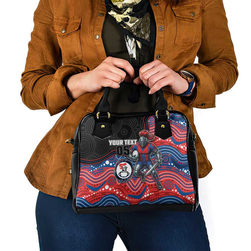 Custom Knights Shoulder Handbag Warrior Mascot With Aboriginal Indigenous