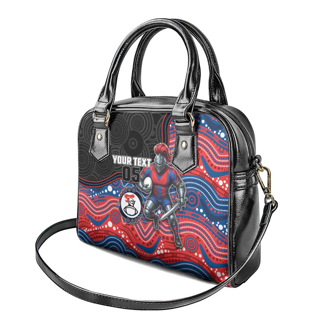 Custom Knights Shoulder Handbag Warrior Mascot With Aboriginal Indigenous