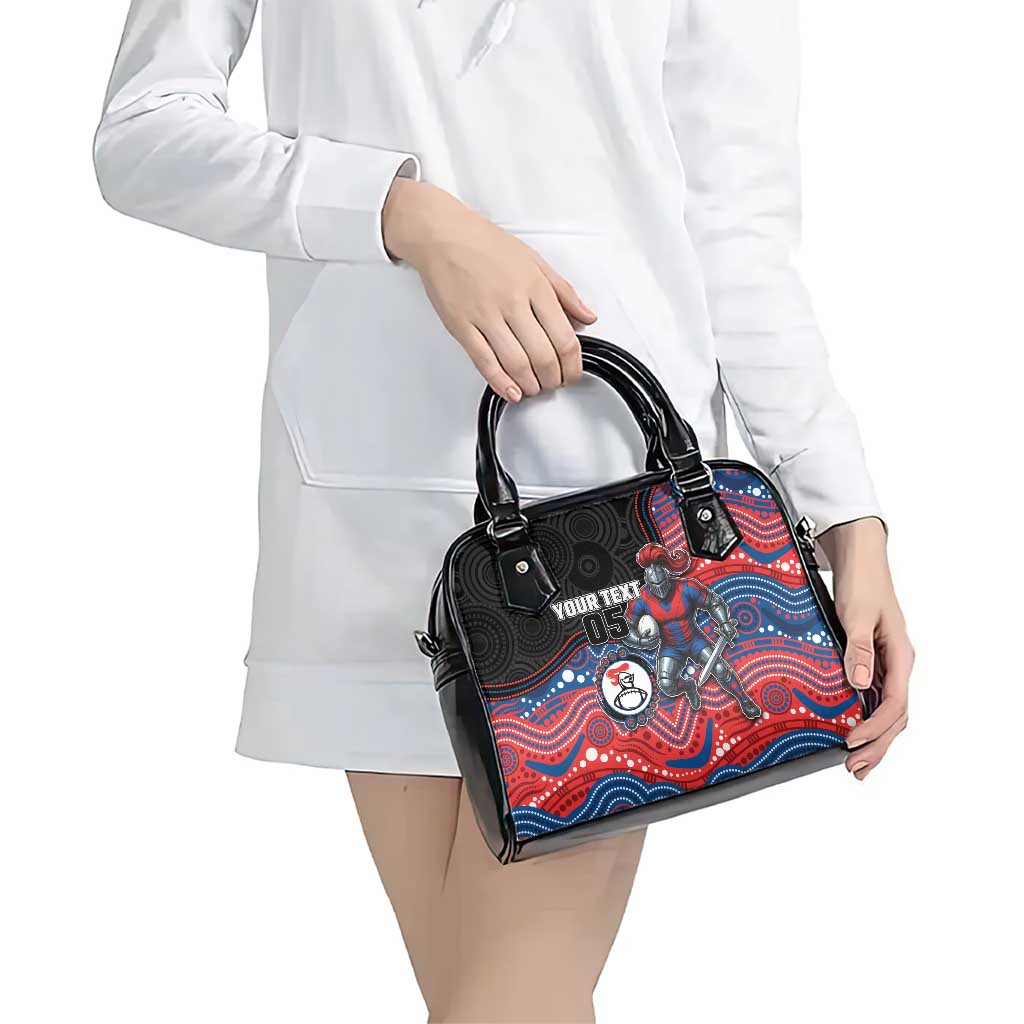 Custom Knights Shoulder Handbag Warrior Mascot With Aboriginal Indigenous
