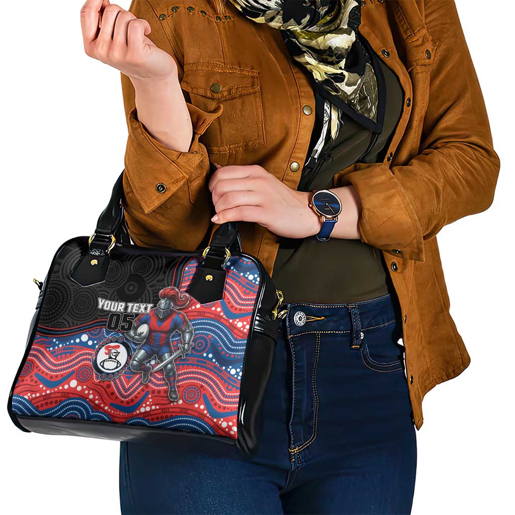 Custom Knights Shoulder Handbag Warrior Mascot With Aboriginal Indigenous