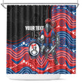 Custom Knights Shower Curtain Warrior Mascot With Aboriginal Indigenous