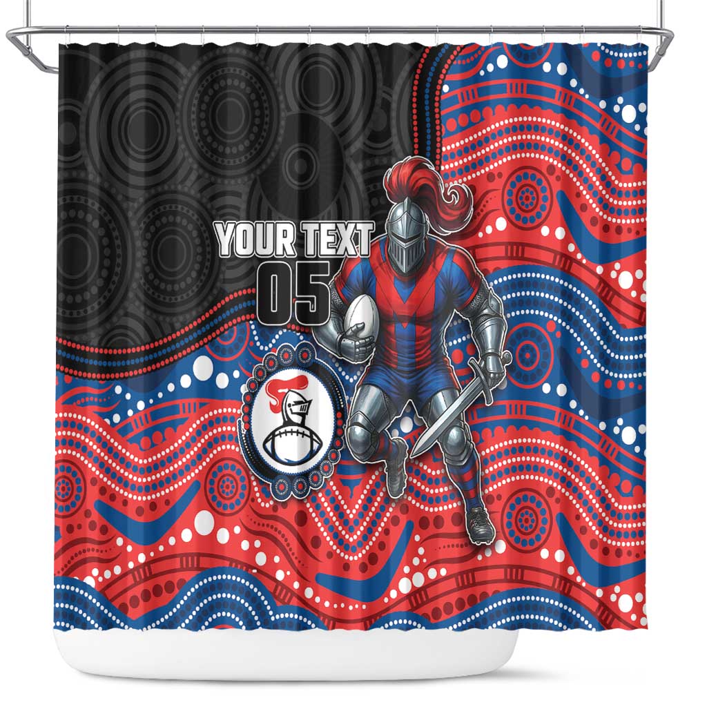 Custom Knights Shower Curtain Warrior Mascot With Aboriginal Indigenous