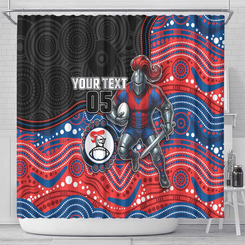 Custom Knights Shower Curtain Warrior Mascot With Aboriginal Indigenous
