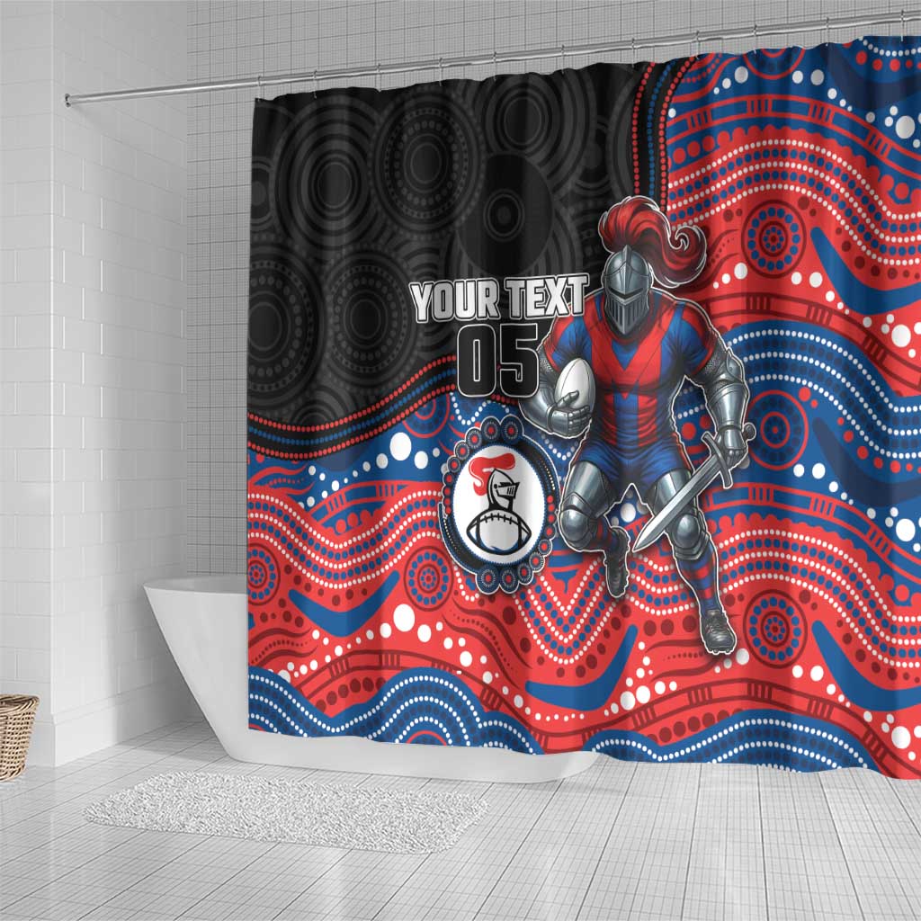 Custom Knights Shower Curtain Warrior Mascot With Aboriginal Indigenous