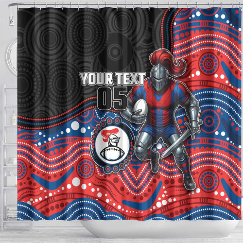 Custom Knights Shower Curtain Warrior Mascot With Aboriginal Indigenous