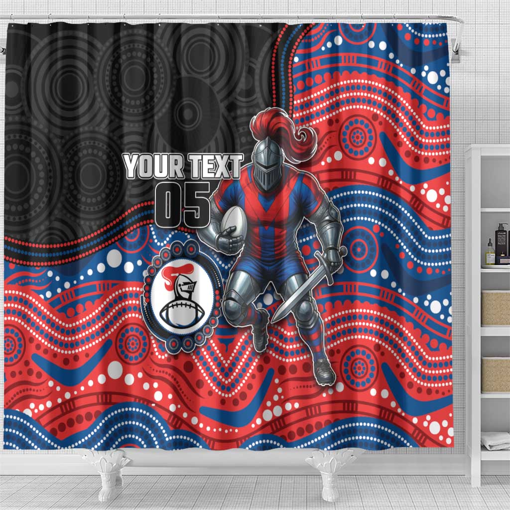 Custom Knights Shower Curtain Warrior Mascot With Aboriginal Indigenous