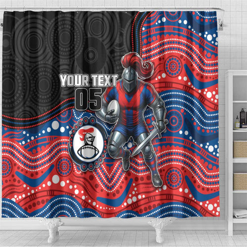 Custom Knights Shower Curtain Warrior Mascot With Aboriginal Indigenous