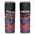 Custom Knights Skinny Tumbler Warrior Mascot With Aboriginal Indigenous