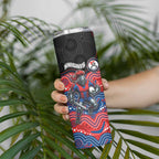Custom Knights Skinny Tumbler Warrior Mascot With Aboriginal Indigenous