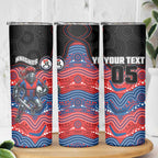 Custom Knights Skinny Tumbler Warrior Mascot With Aboriginal Indigenous