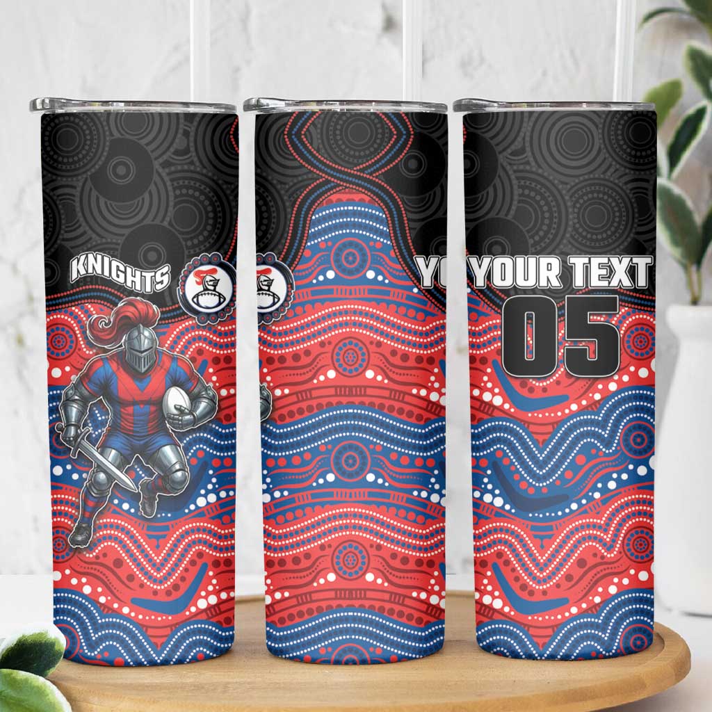 Custom Knights Skinny Tumbler Warrior Mascot With Aboriginal Indigenous