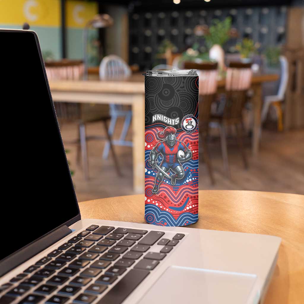 Custom Knights Skinny Tumbler Warrior Mascot With Aboriginal Indigenous