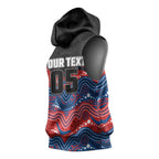 Custom Knights Sleeveless Hoodie Warrior Mascot With Aboriginal Indigenous