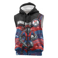 Custom Knights Sleeveless Zip Hoodie Warrior Mascot With Aboriginal Indigenous